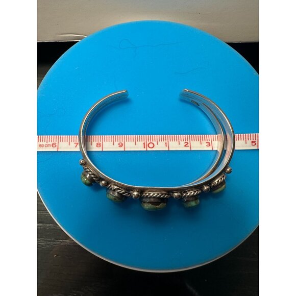 Sterling Silver Turquoise Cuff Bracelet. 31 grams - Picture 3 of 5
